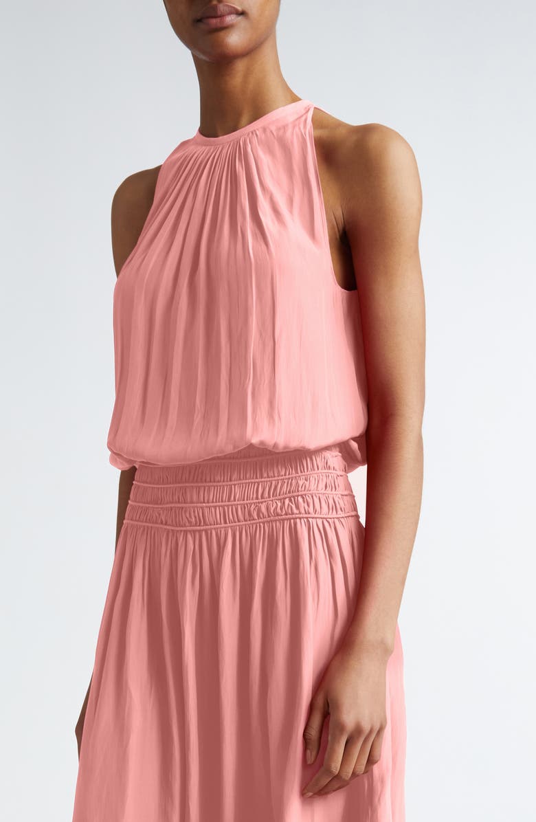 Ramy Brook Audrey Smocked Waist Sleeveless Midi Dress, Alternate, color, Pink Punch