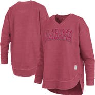 PRESSBOX Women's Pressbox Crimson Alabama Crimson Tide Westin Poncho V-Neck Pullover Sweatshirt