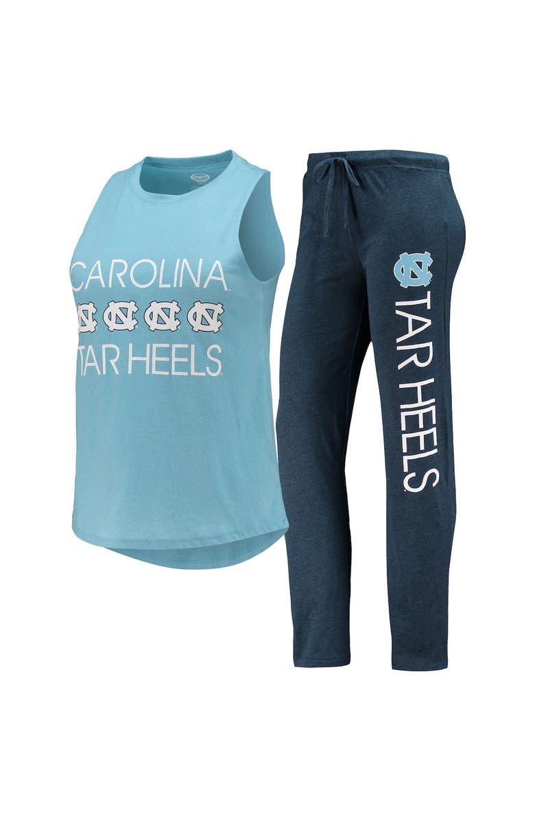 CONCEPTS SPORT Women's Concepts Sport Navy/Carolina Blue North Carolina Tar Heels Tank Top & Pants Sleep Set, Main, color,
