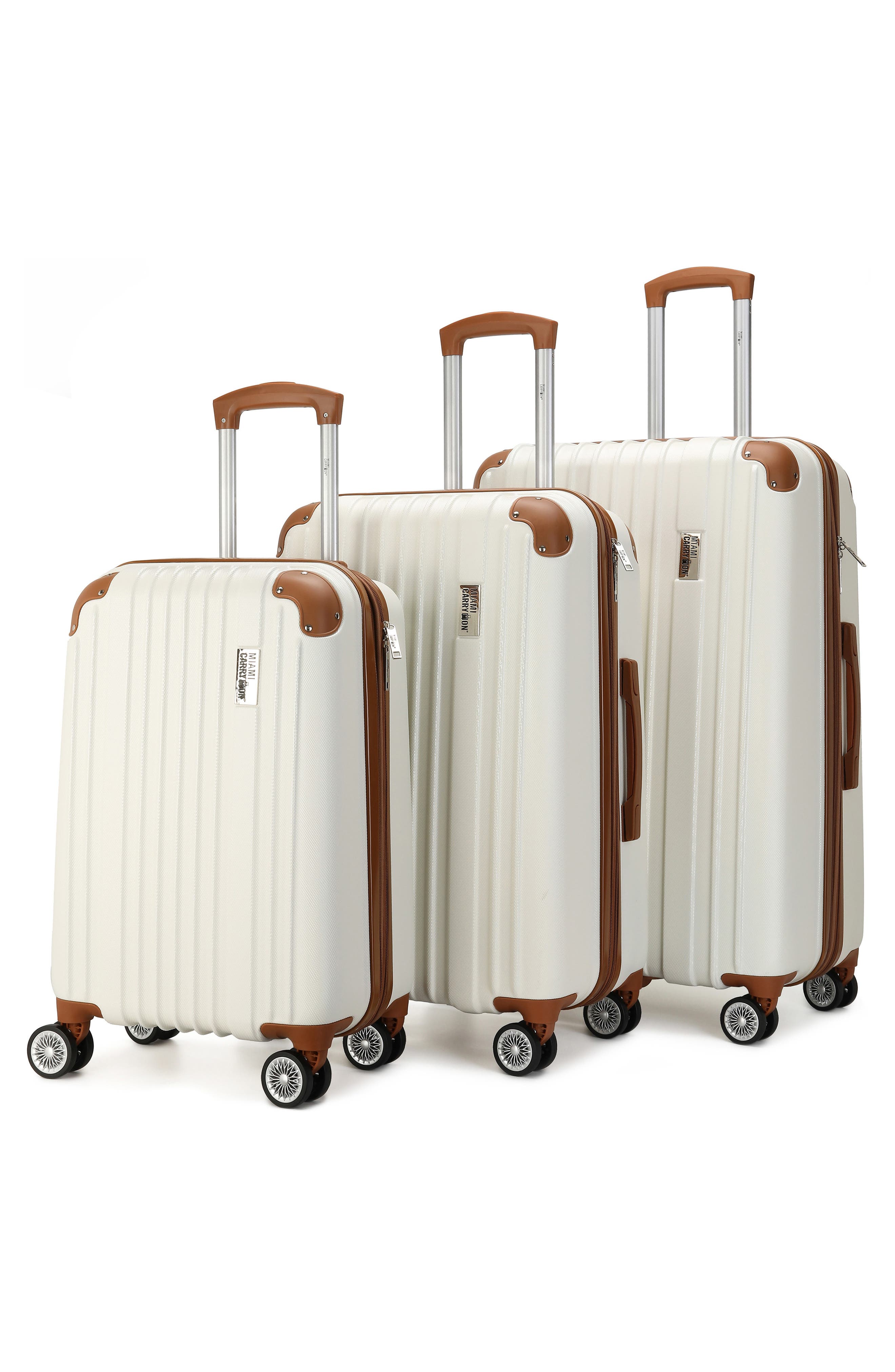 Miami Carry On Collins 3-Piece Hardside Spinner Luggage Set, Alternate, color, 