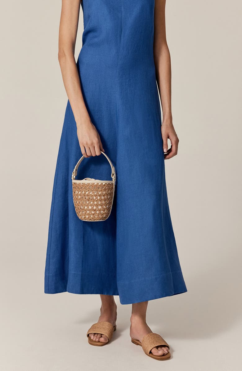 Helen Kaminski Ama Braided Raffia Bucket Bag, Alternate, color, Nougat