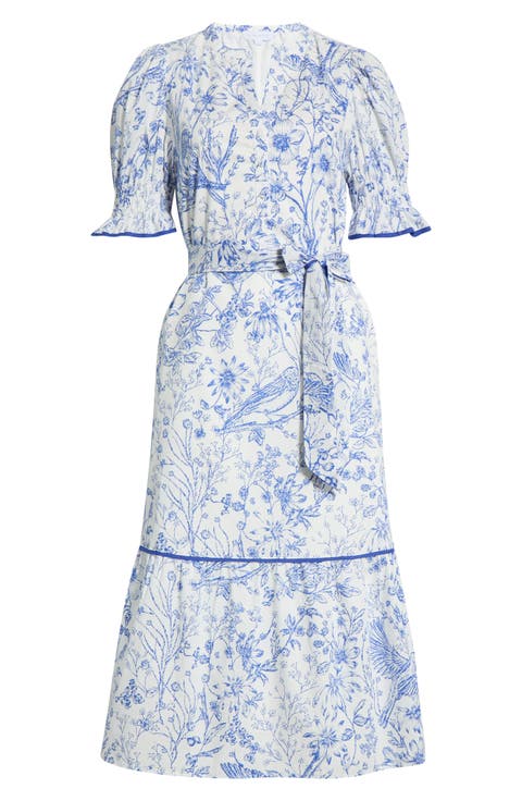 Eve Floral Nori Midi Dress