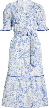 SUGARLIPS Eve Floral Nori Midi Dress