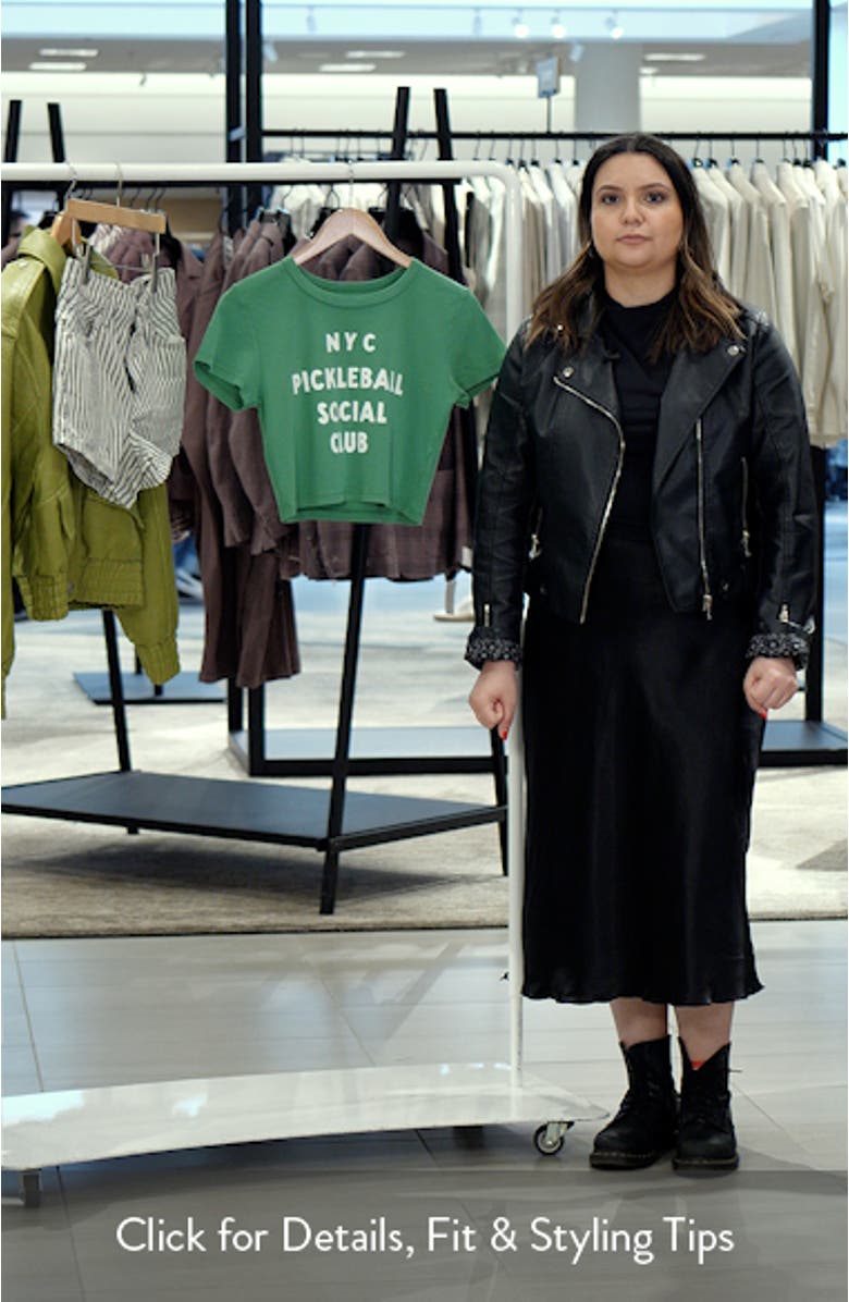 NYC Pickleball Cotton Graphic Baby Tee, sales video thumbnail