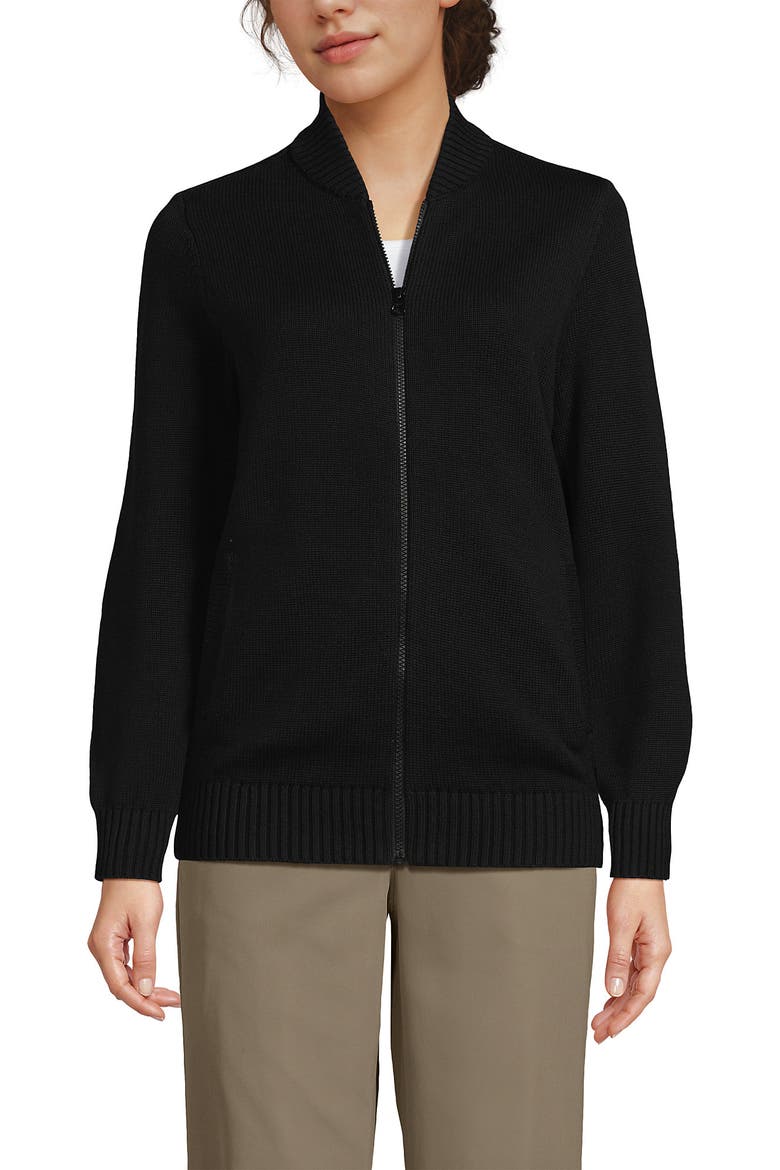 School Uniform Adult Legacy Full Zip Cardigan, Main, color, Black