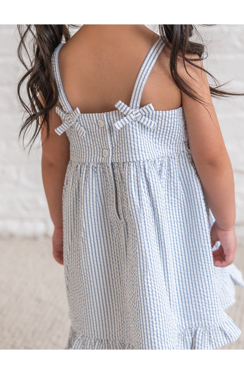 KENDI by Colored Organics Organic Juliette Seersucker Tank Dress, Alternate, color, Shore Stripe/Sea