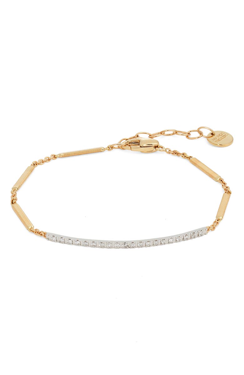 Marco Bicego Goa Diamond Bar Bracelet, Main, color, 18K Gold
