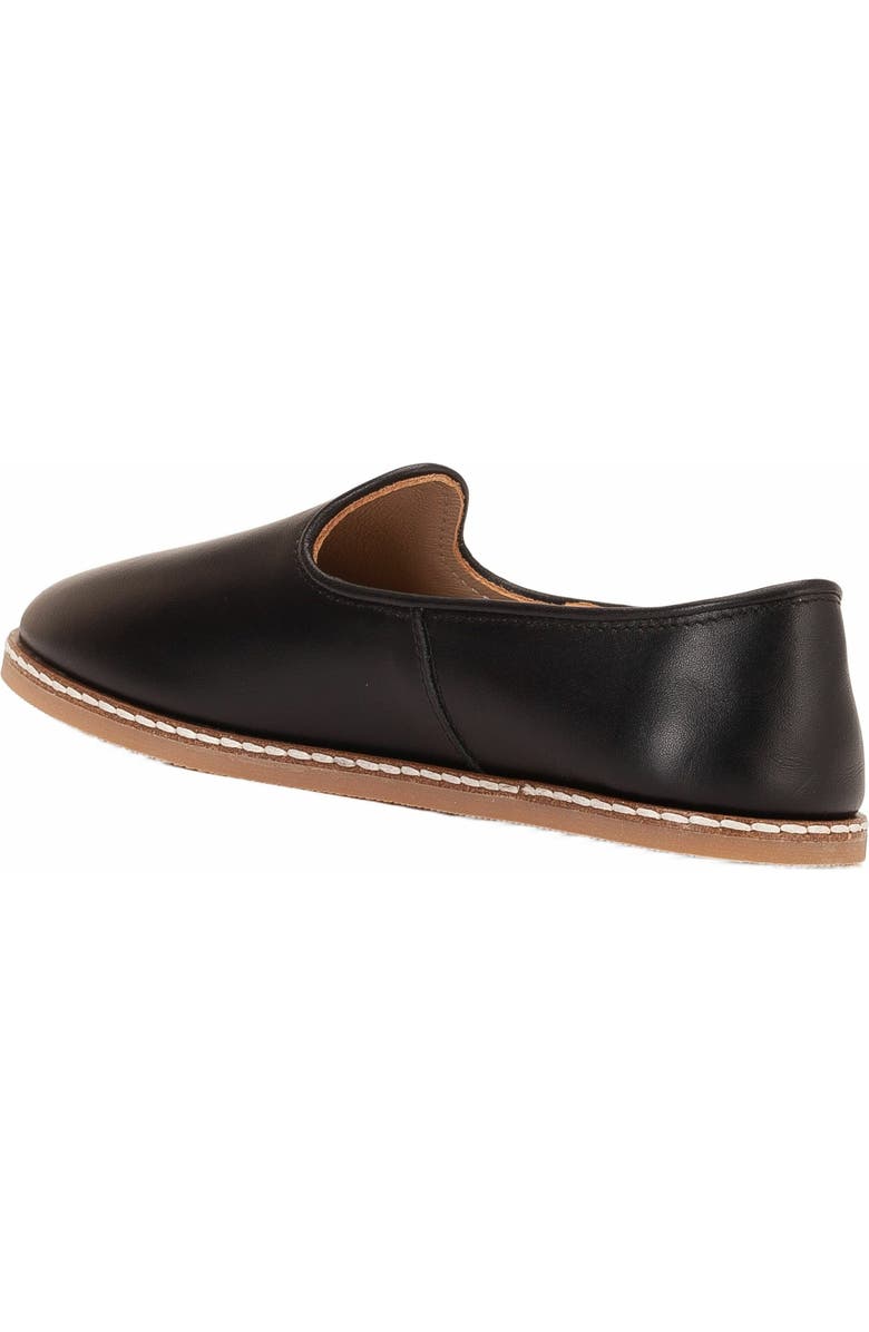 Epilogue Shoes Dalya Leather Slip On Flats, Alternate, color, Black Leather