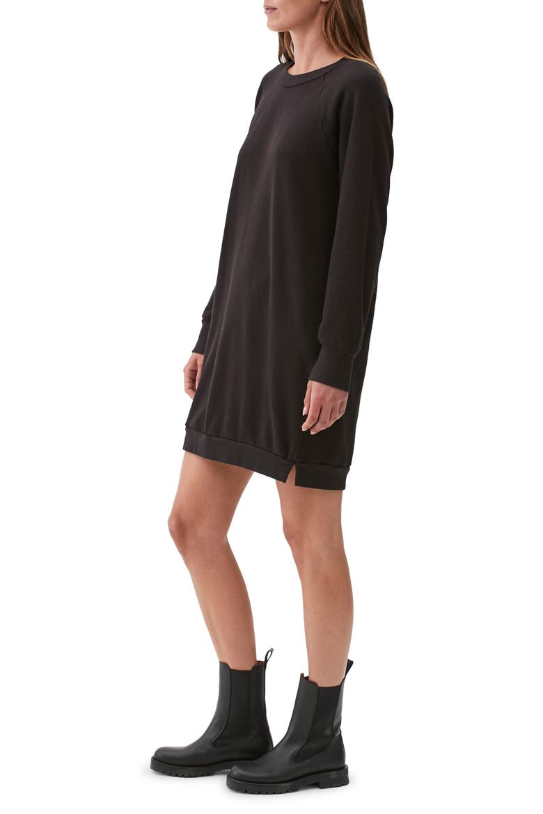 Lolly Balloon Sleeve Sweatshirt Dress, Alternate, color, BLACK