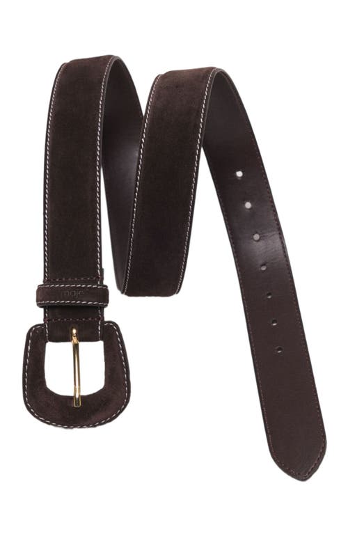 Maje Suede Belt In Black