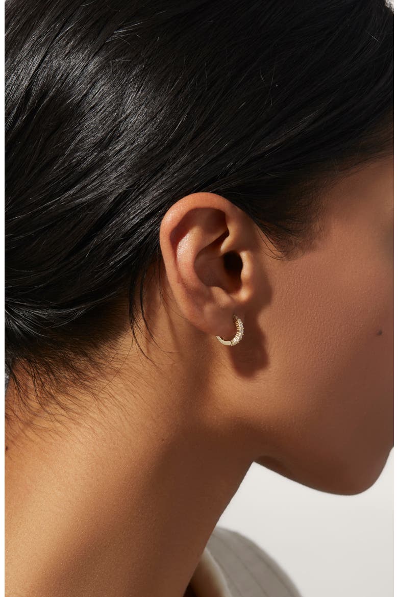 Huggie Hoops - Nava, Alternate, color, Gold