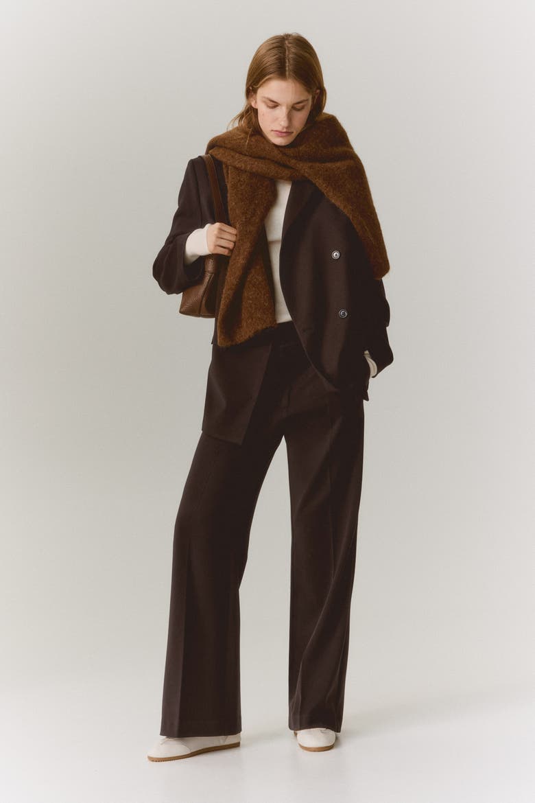 Bootcut Twill Pants, Alternate, color, Dark brown