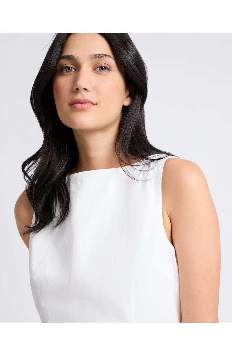 Onia Fitted Boatneck Bubble Mini Dress, Alternate, color, White