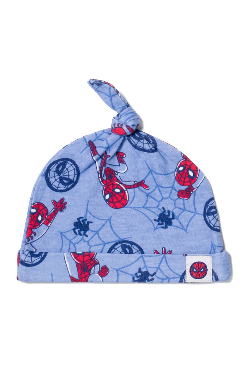 Bodysuit Pants and Hat Set, Alternate, color, Spider Man Oatmeal