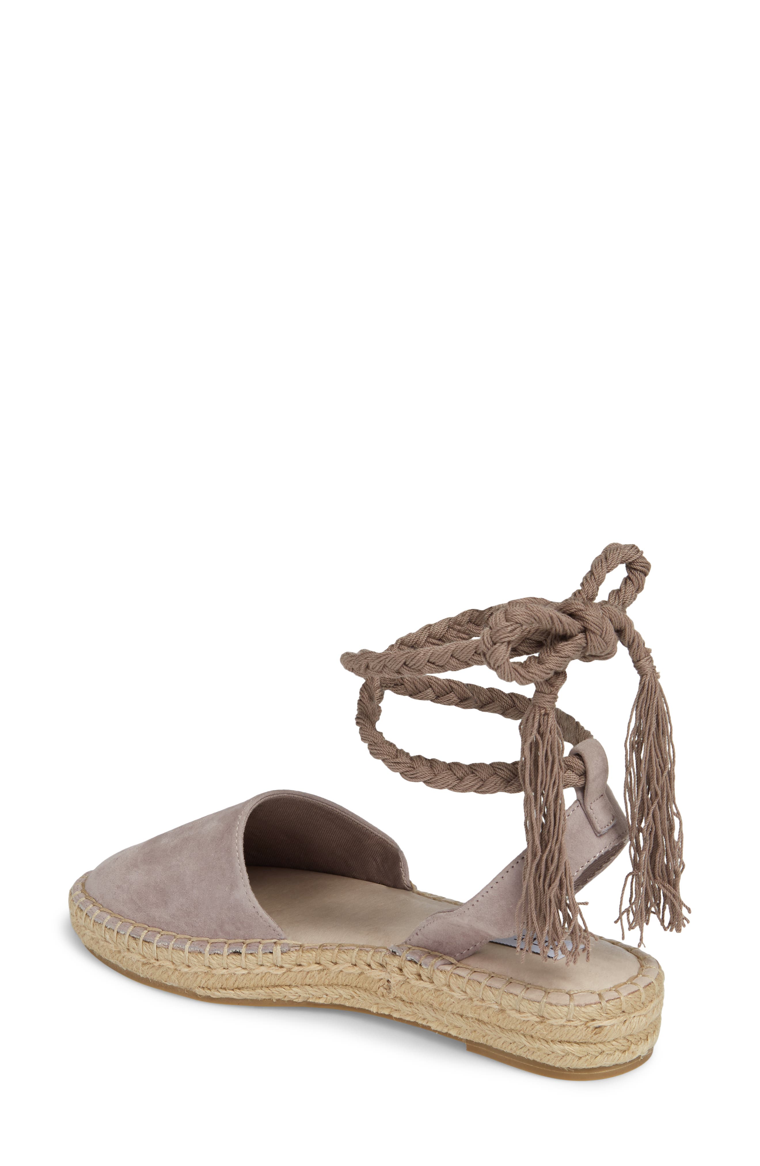 Mesa Wraparound Espadrille, Alternate, color, GREY SUEDE