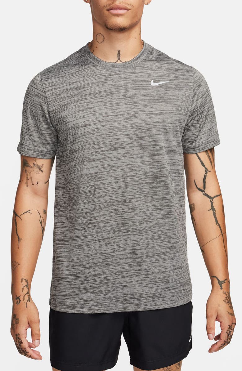 Nike Dri-FIT Fitness T-Shirt, Main, color, Iron Grey/ Matte Silver