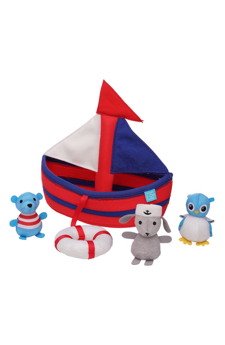 Manhattan Toy Sailboat Fill-N-Spill Bath Toys Playset, Alternate, color, 