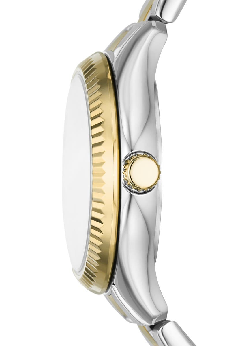 Fossil Two-Tone Stainless Steel Quartz Bracelet Watch, 30mm, Alternate, color, 