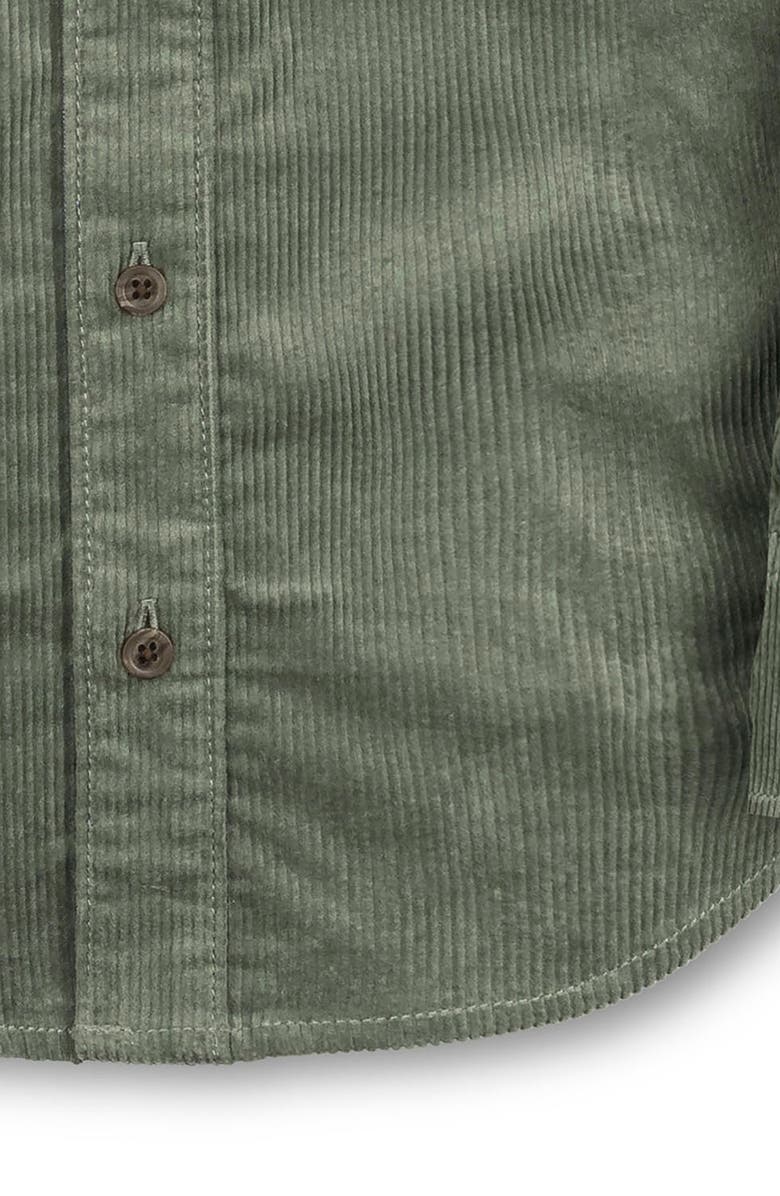 Hope & Henry Kids' Organic Long Sleeve Corduroy Flap Pocket Button Down Shirt, Alternate, color, Sage