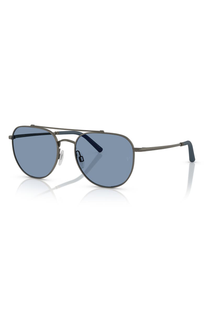 Oliver Peoples x Roger Federer 54mm Pilot Sunglasses, Alternate, color, Pewter
