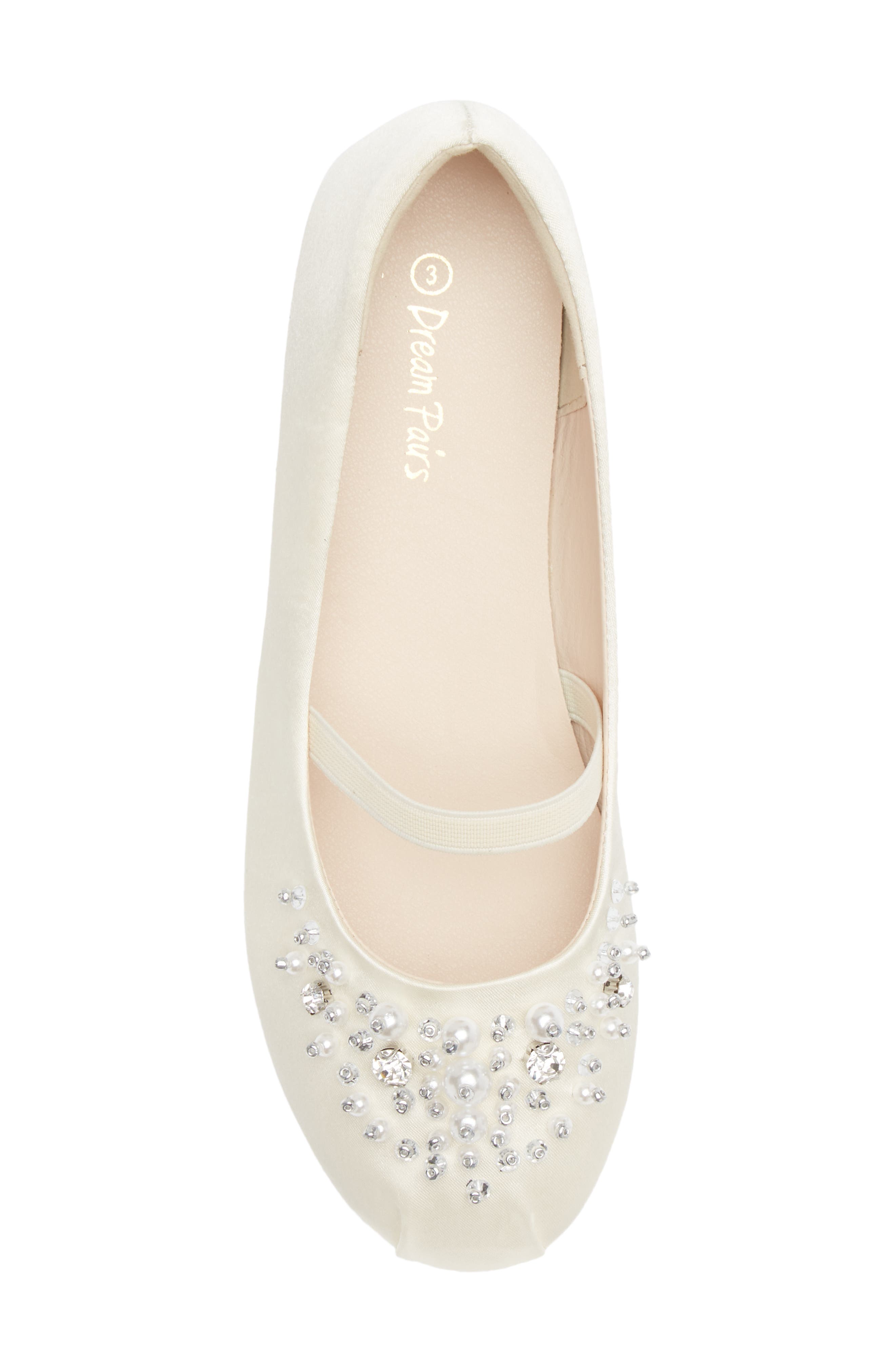DREAM PAIRS Kids' Glitter Mary Jane, Alternate, color, Ivory
