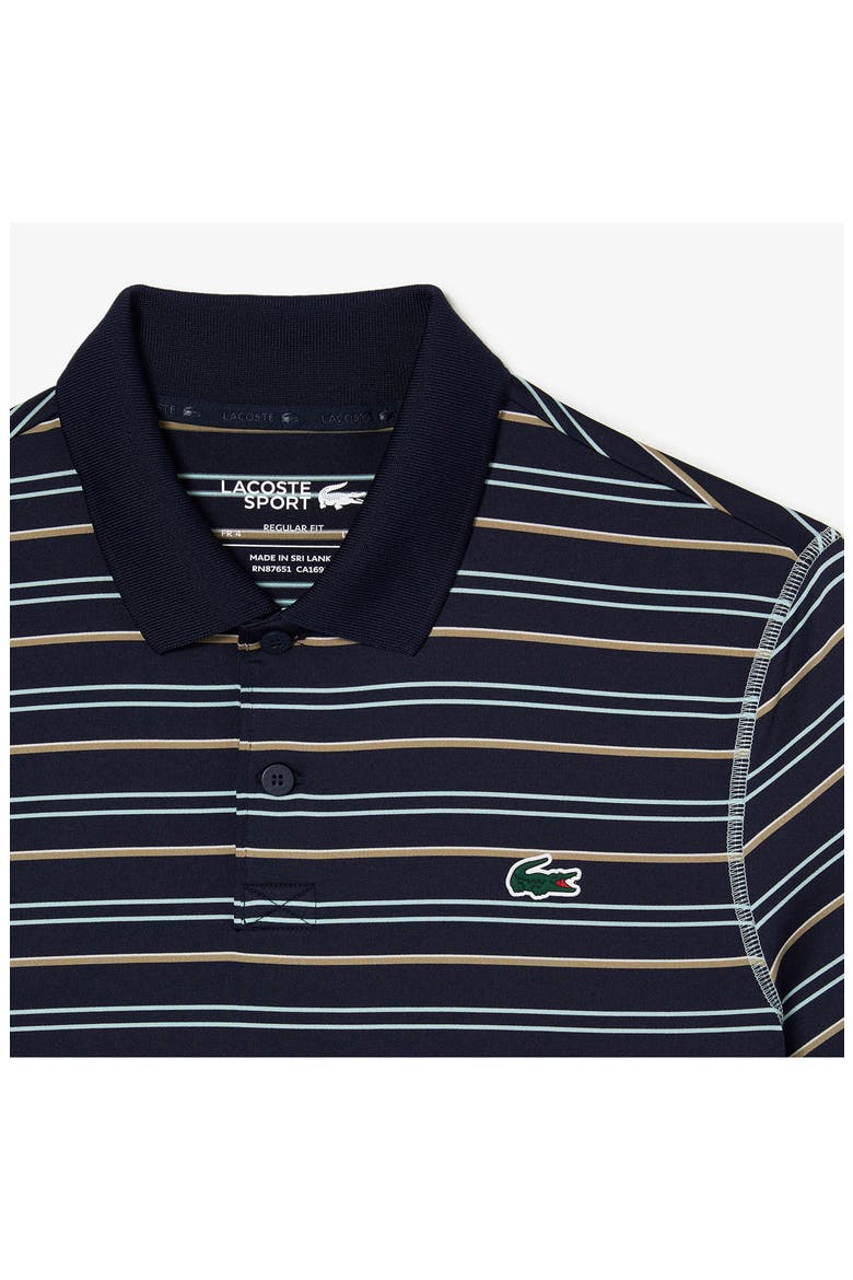 Stripe Stretch Polo Shirt, Alternate, color, NAVY BLUE/ PASTILLE MINT