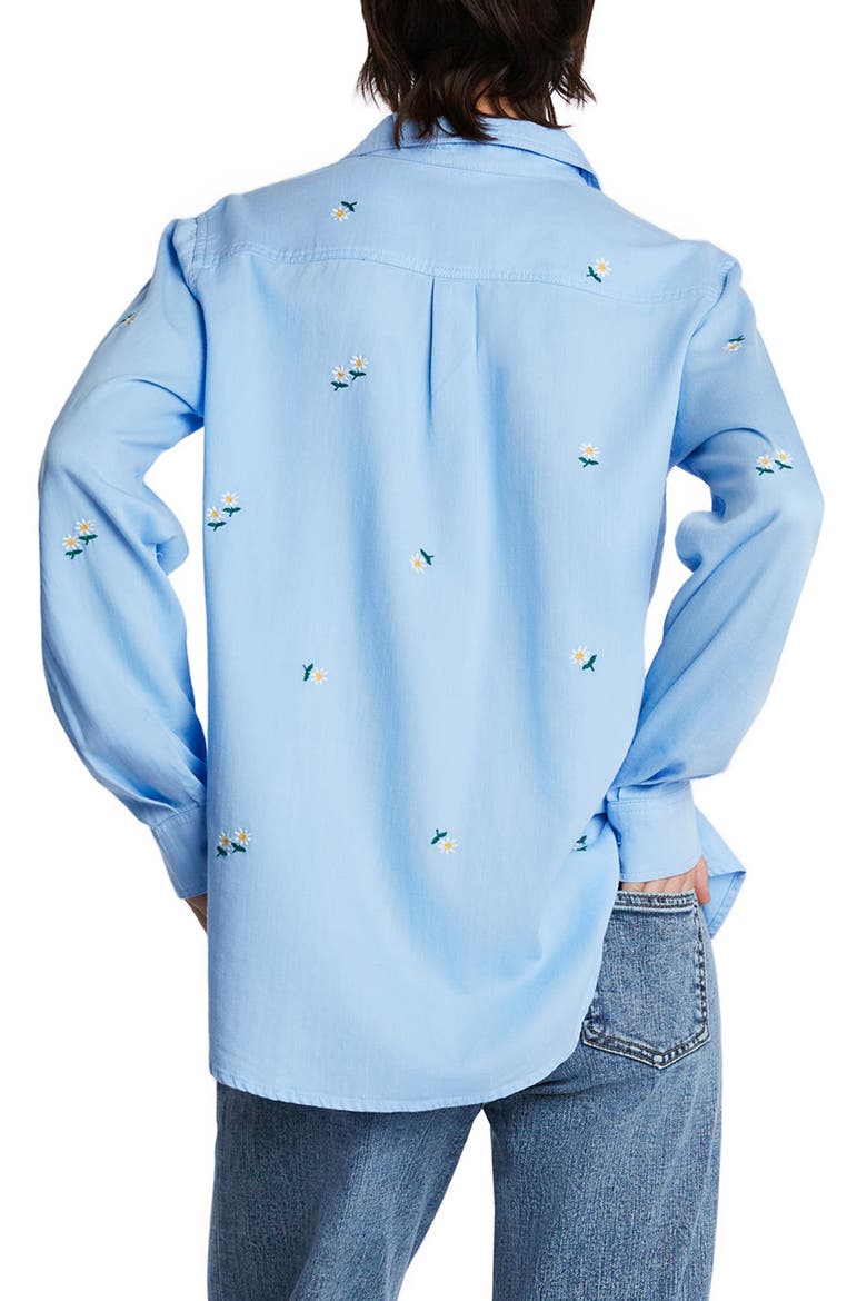 Daisy Meadow Embroidered Button-Up Shirt, Alternate, color, DUTCH CANAL