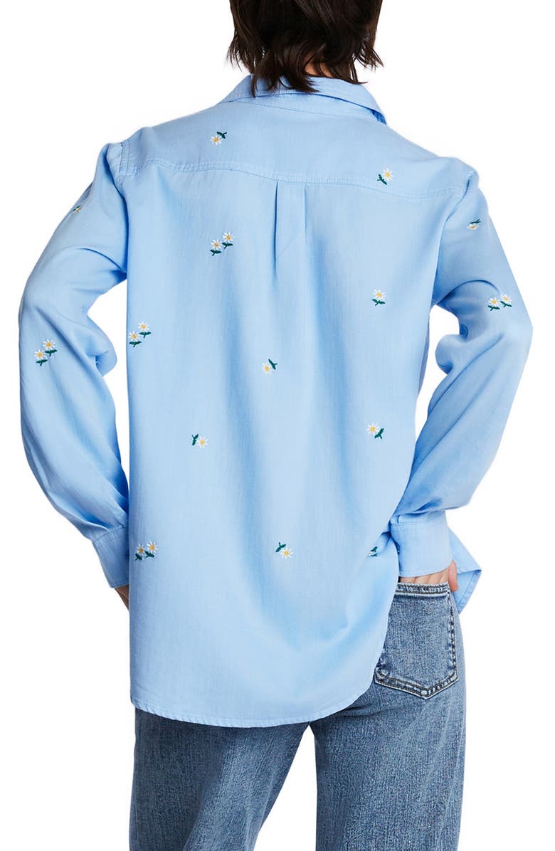 Billy T Daisy Meadow Embroidered Button-Up Shirt, Alternate, color, Dutch Canal