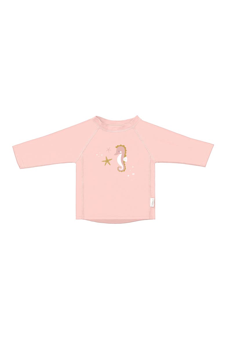 Colorblock Long Sleeve Rashguard, Main, color, PINK - SEA HORSE