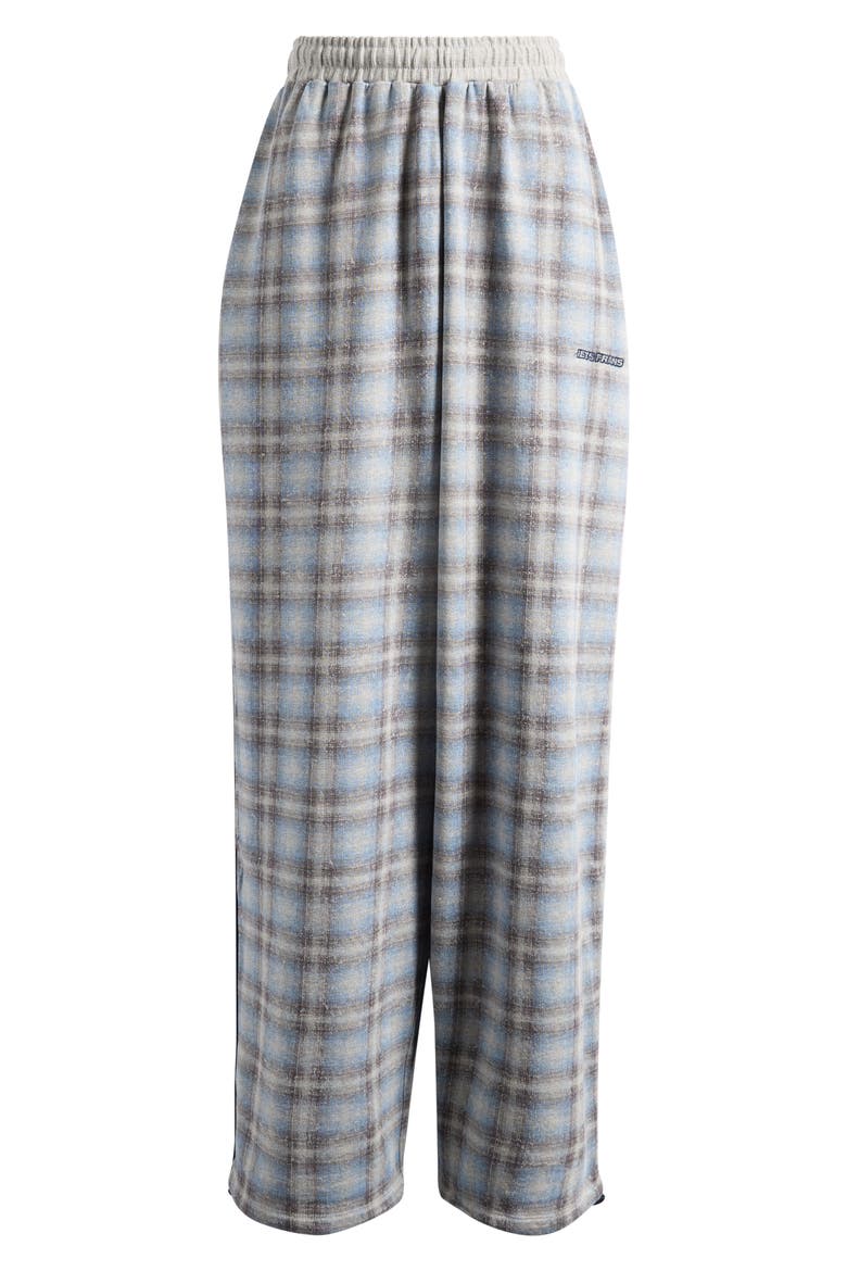 Harri Cotton Fleece Wide Leg Sweatpants, Main, color, GREY