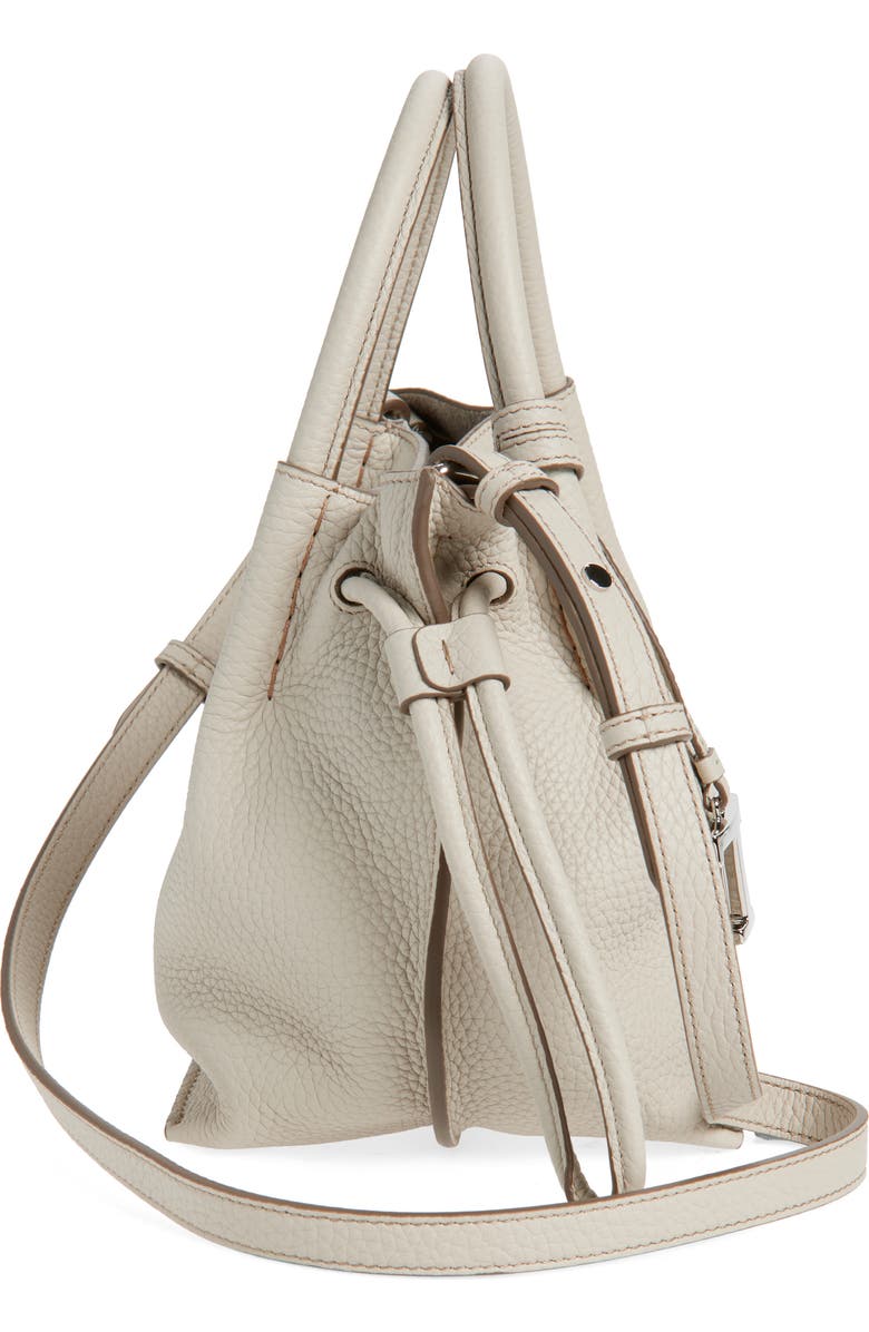 Tod's Small Buz Leather Bucket Bag, Alternate, color, Mastice