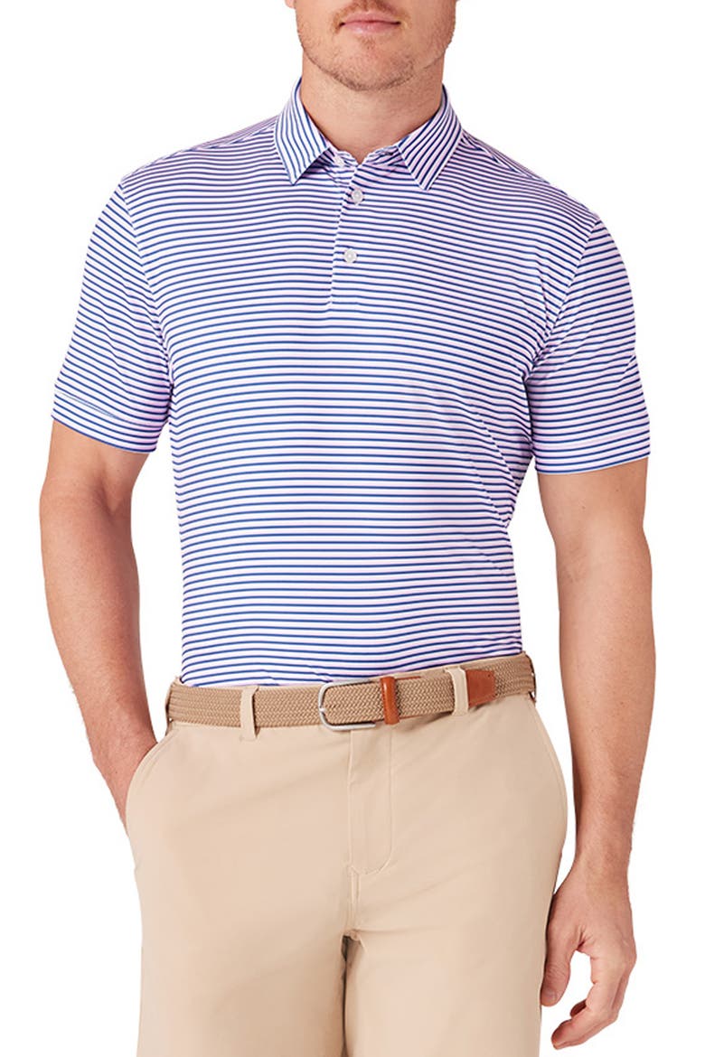 Versa Stripe Performance Polo, Main, color, ROSE MULTI STRIPE