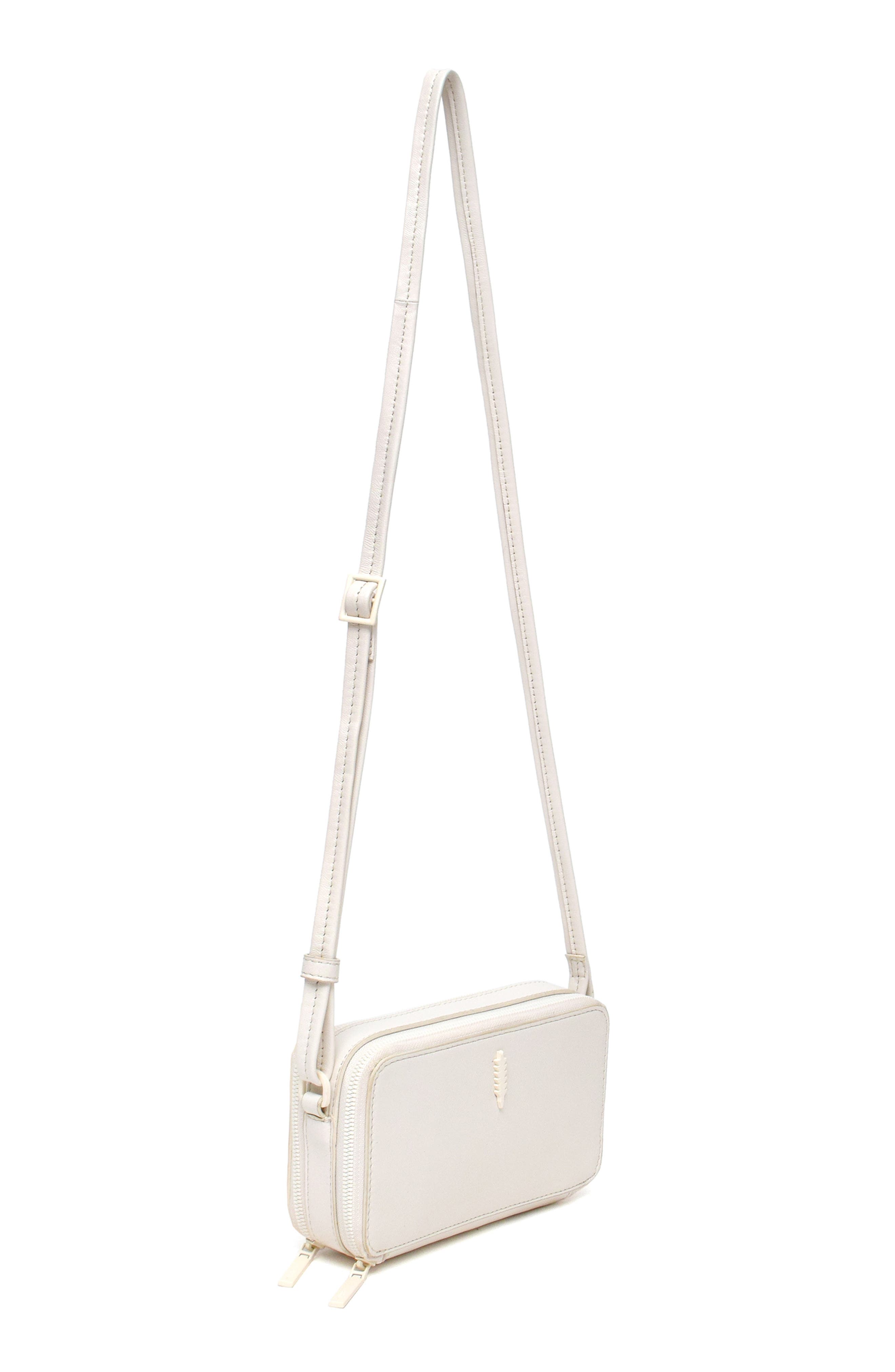 Thacker Riley Leather Crossbody Bag, Alternate, color, Eggshell