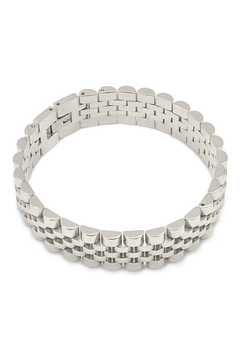 Chunky Watch Chain Bracelet, Alternate, color, SILVER