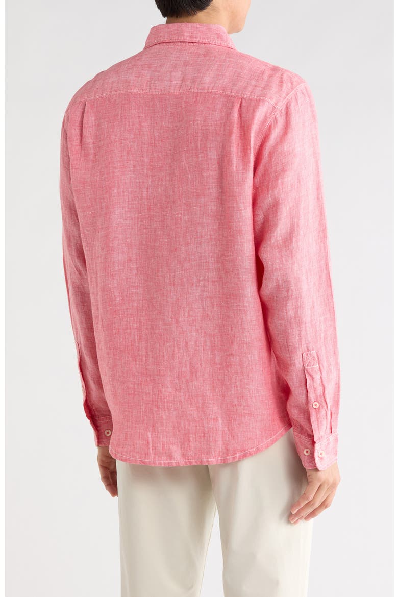 Bali Breeze Linen Button-Up Shirt, Alternate, color, PARADISE PINK