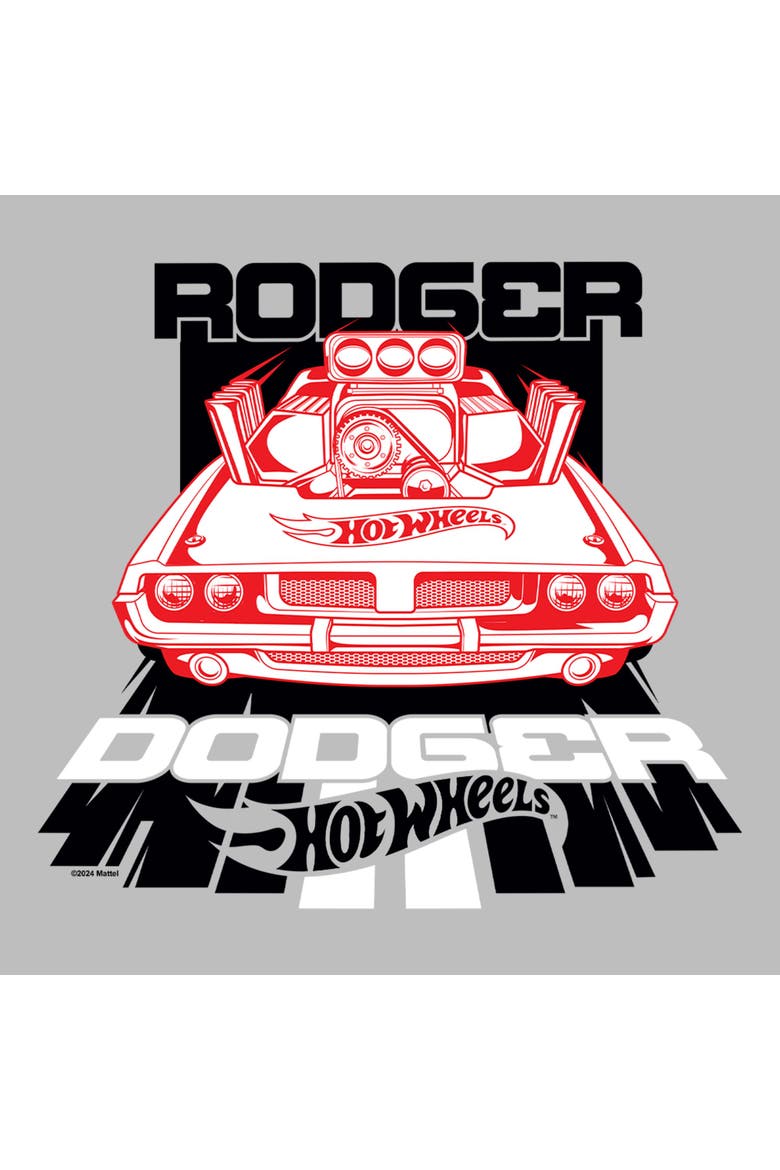 Men's Hot Wheels Bold Rodger Dodger  Graphic T-Shirt, Alternate, color, Ice Grey