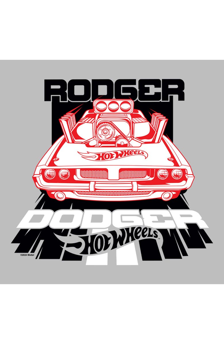 Hot Wheels Men's Hot Wheels Bold Rodger Dodger Graphic T-Shirt, Alternate, color, Ice Grey