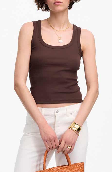 Madewell Scoop Neck Regenerative Cotton Rib Tank