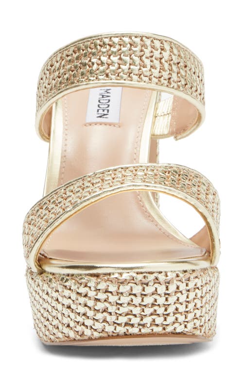 Steve Madden Stance Platform Slide Sandal In Gold