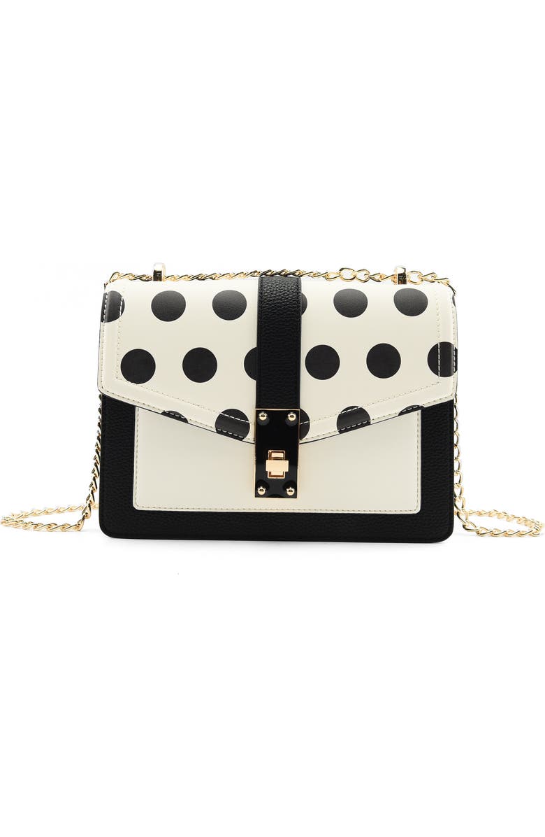 ALDO Donbeth Shoulder Bag, Main, color, Polka Dot