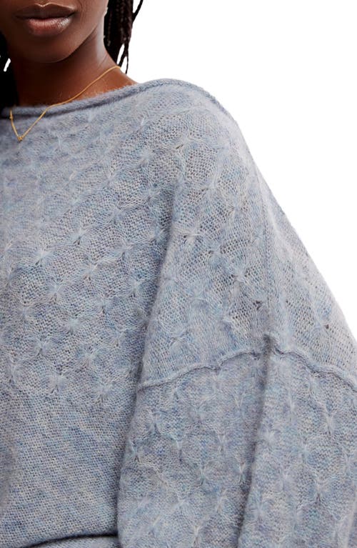 Free People Bali Samara One-shoulder Sweater In Celeste