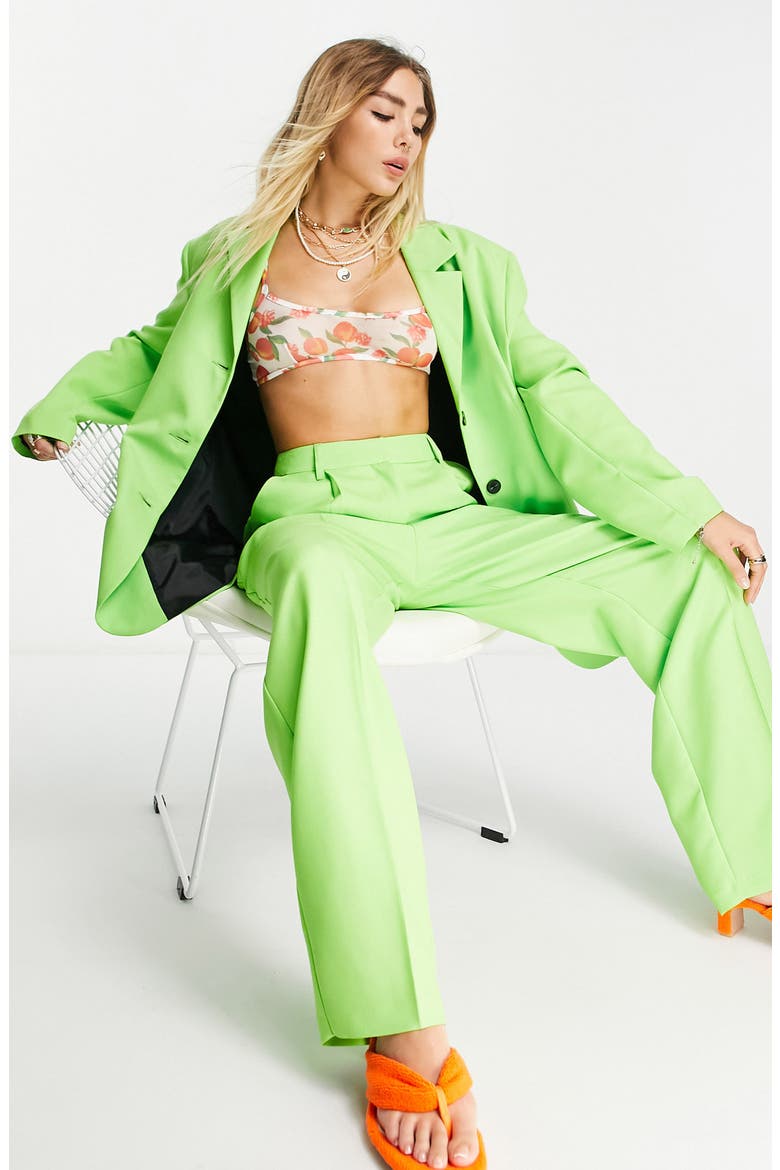 Straight Leg Trousers, Alternate, color, MID GREEN