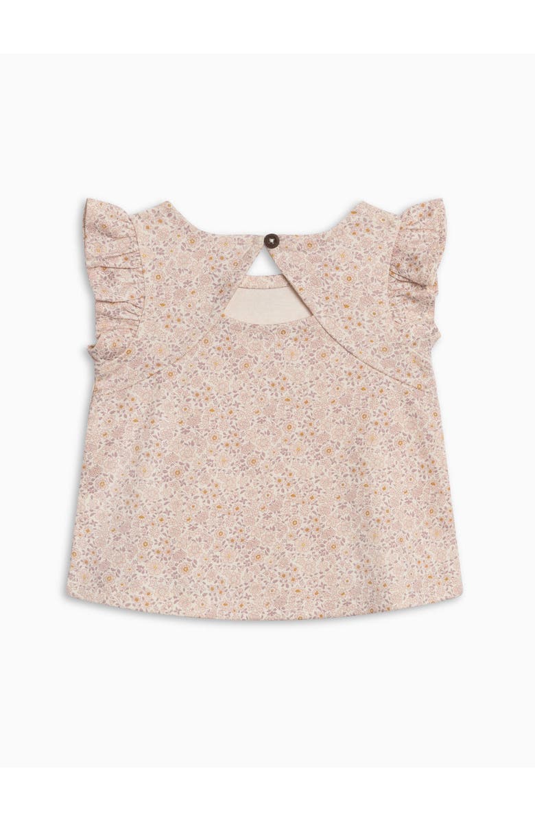 KENDI by Colored Organics Organic Ella Ruffle Sleeve Tank Top, Alternate, color, Primrose / Fog + Shell