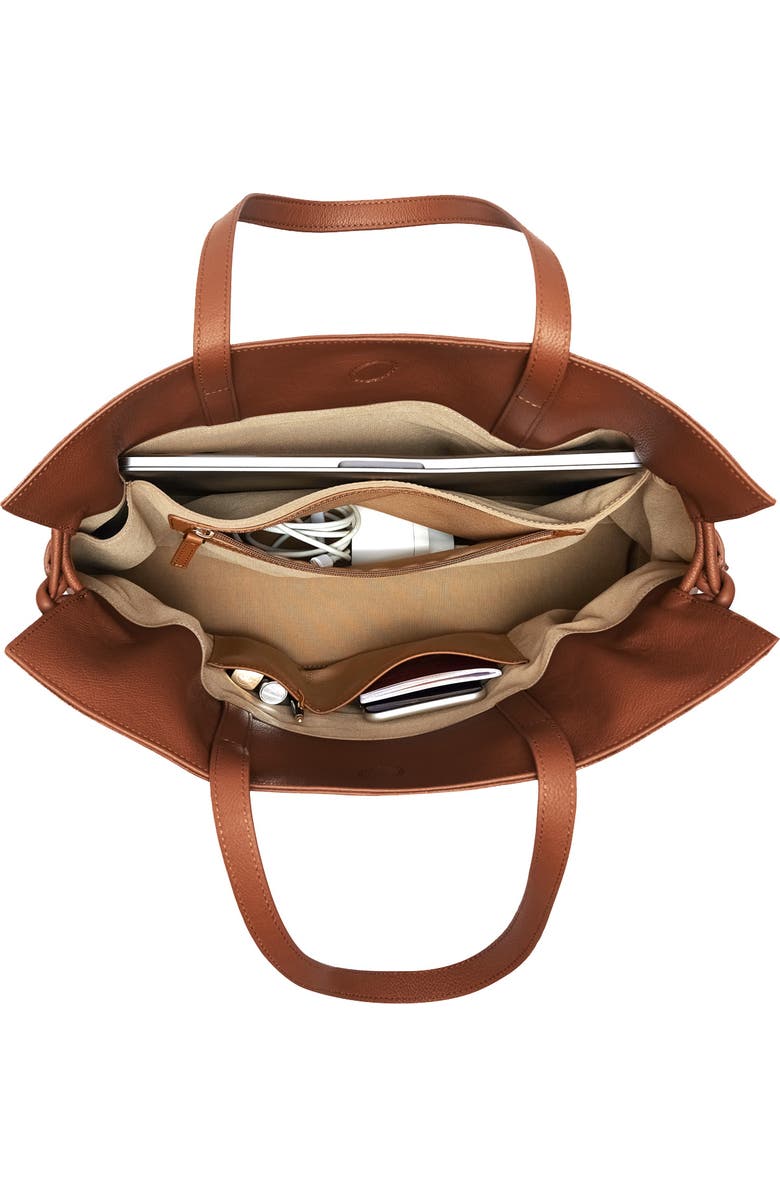 Esin Akan 2-in-1 Emma Leather Tote Bag, Alternate, color, Nutshell