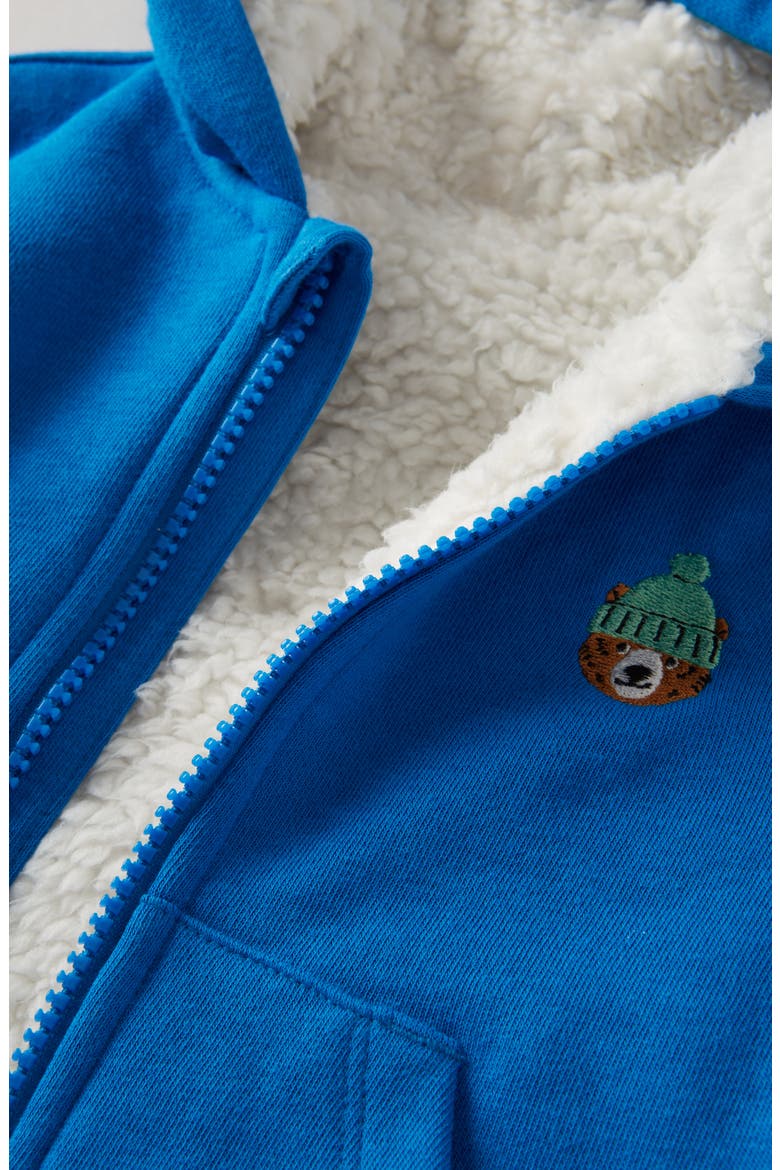 Kids' Fleece Lined Hoodie, Alternate, color, BLUE- BEAR HEAD EMBROIDERY