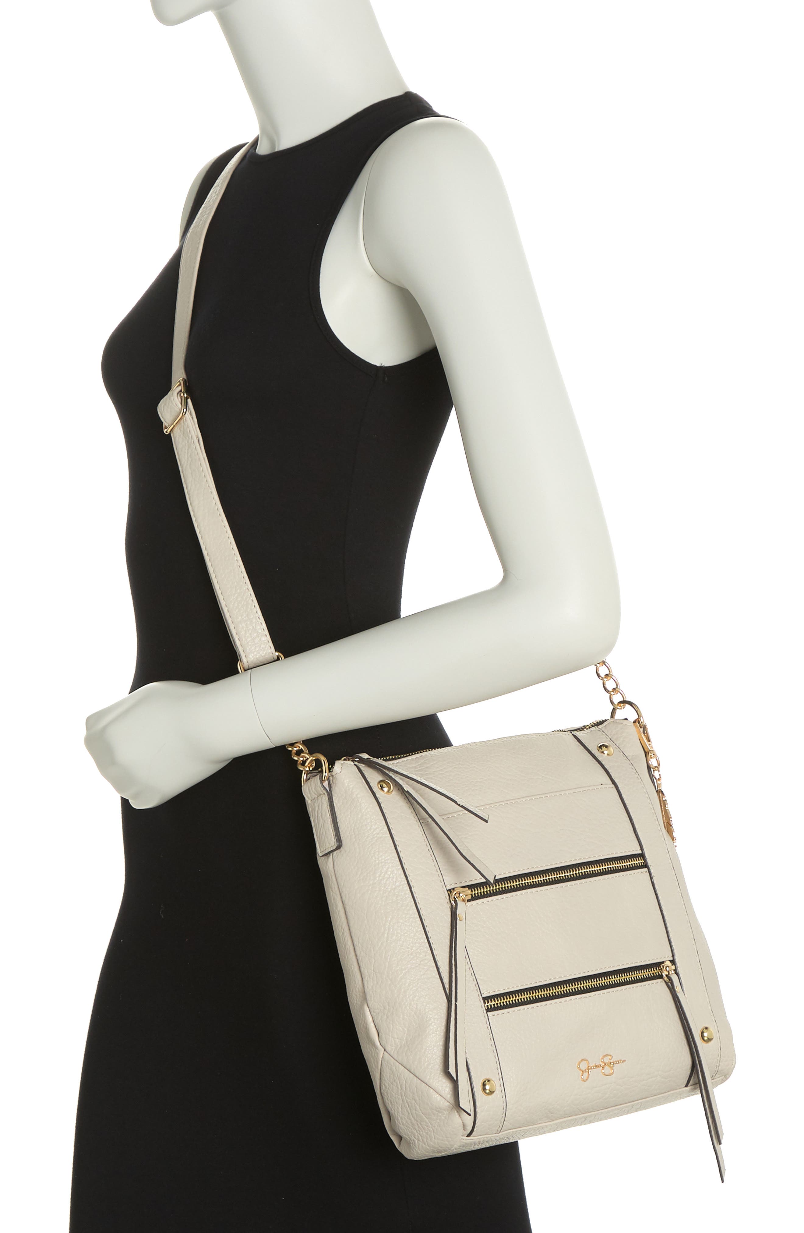 Jessica Simpson Delaney Faux Leather Crossbody Bag, Alternate, color, 