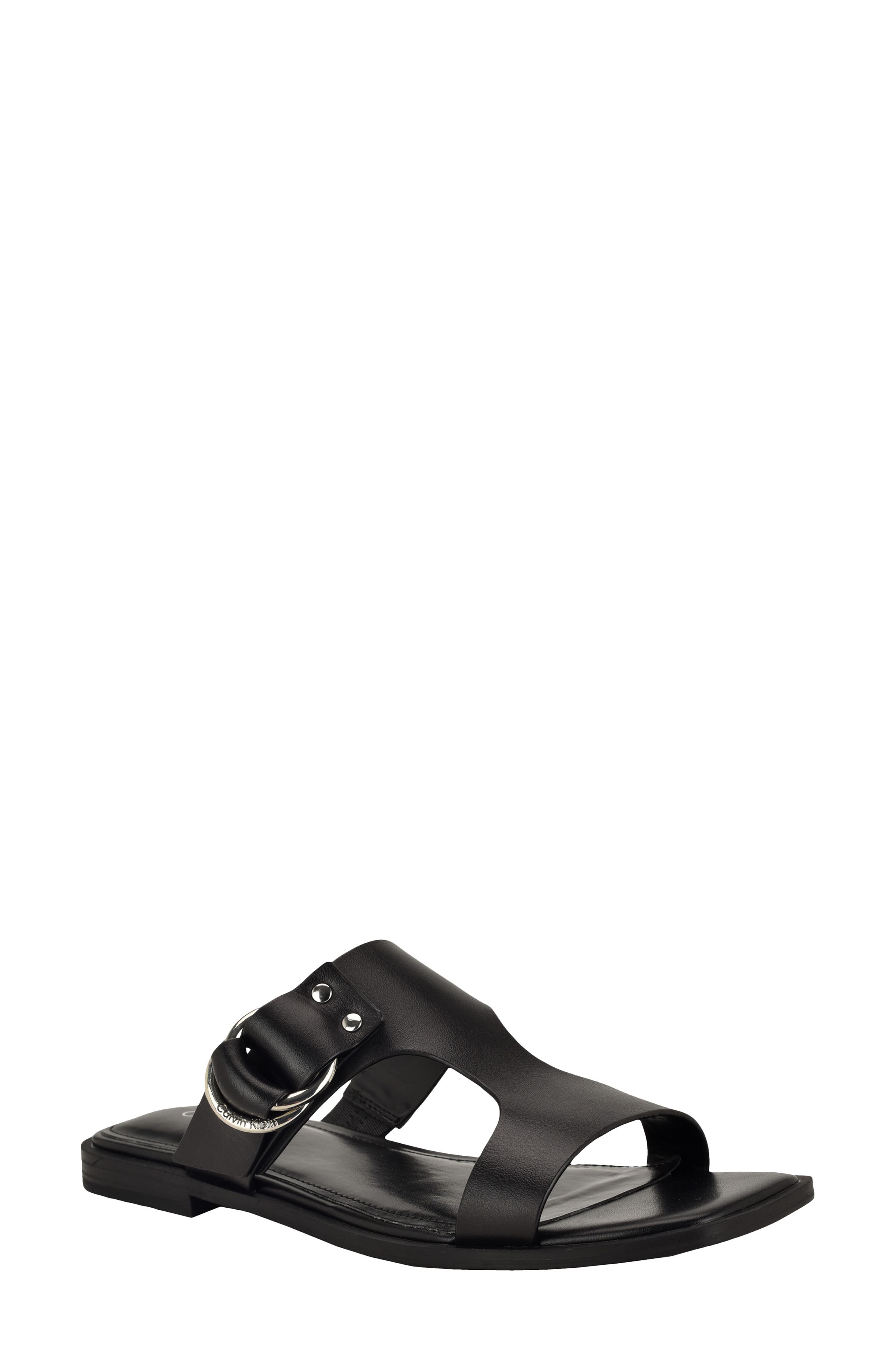 Calvin Klein Meritt Slide Sandal, Main, color, Black 001