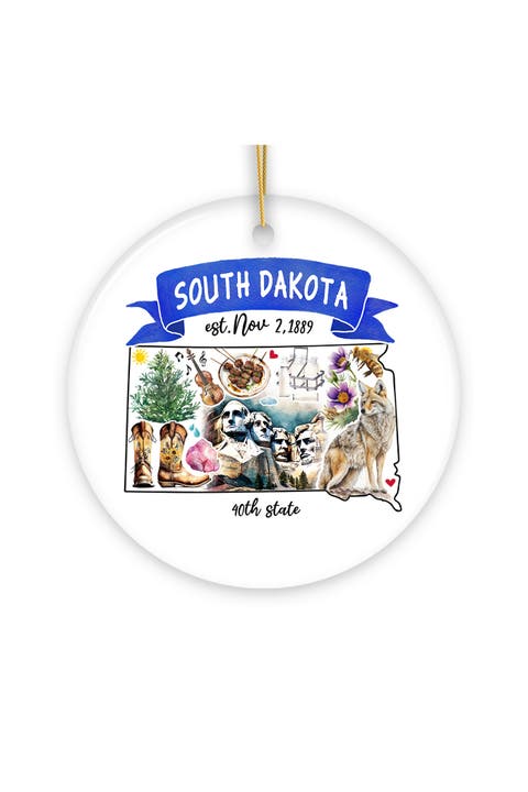South Dakota Mount Rushmore Ornament - Version 1