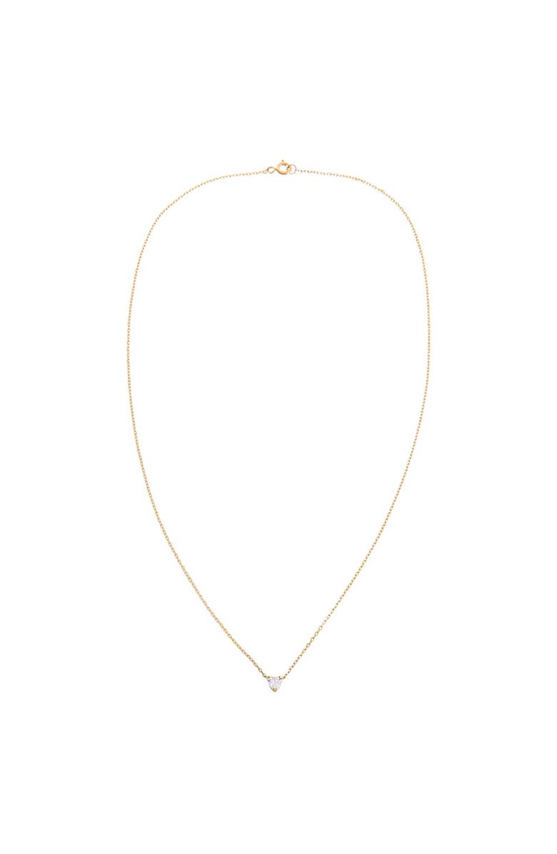 BY ADINA EDEN CZ Solitaire Heart Pendant Necklace 14K, Alternate, color,
