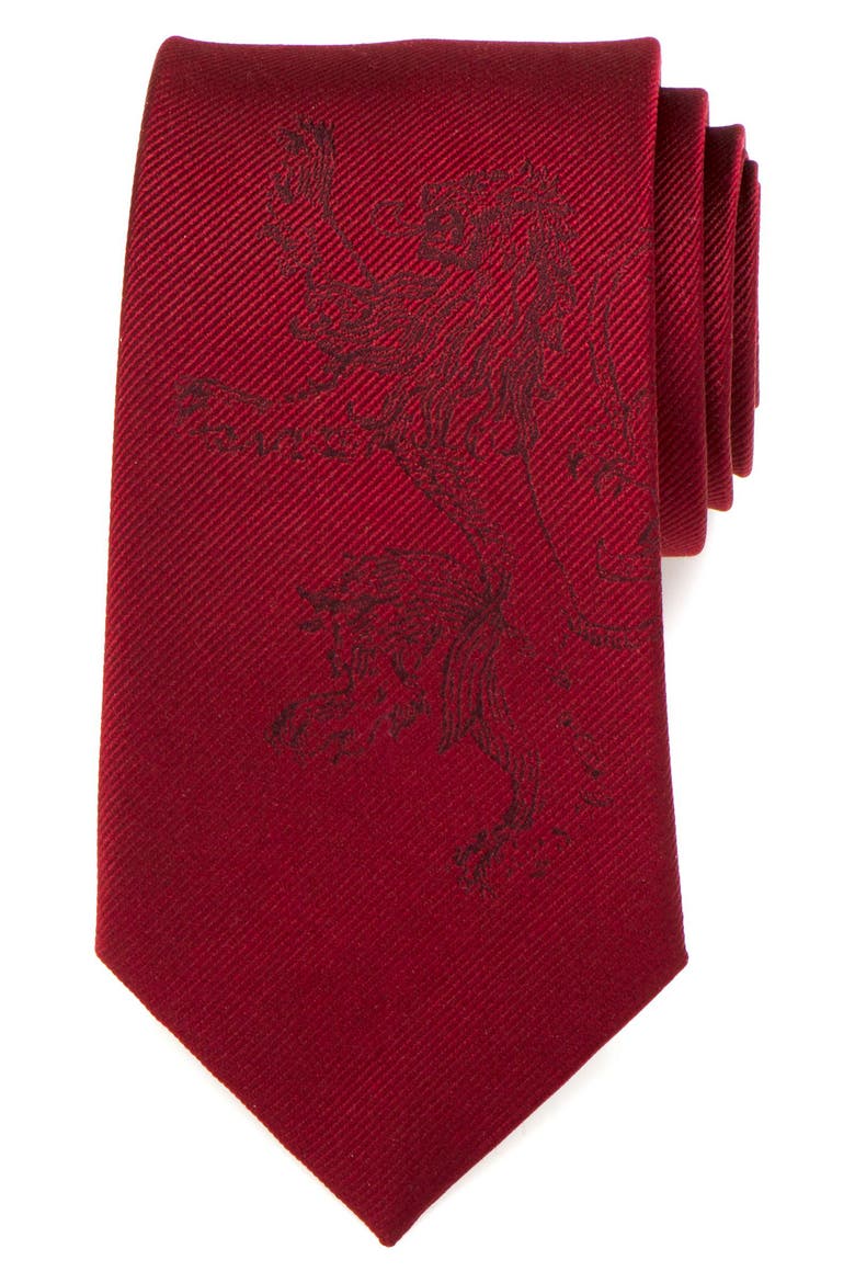 Game of Thrones Lannister Silk Tie, Alternate, color, RED